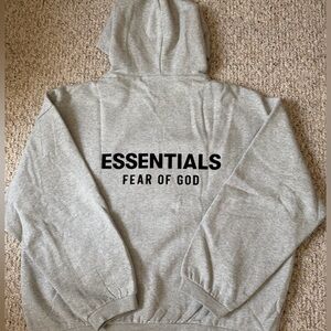 Fear of God Essentials Light Gray Hoodie